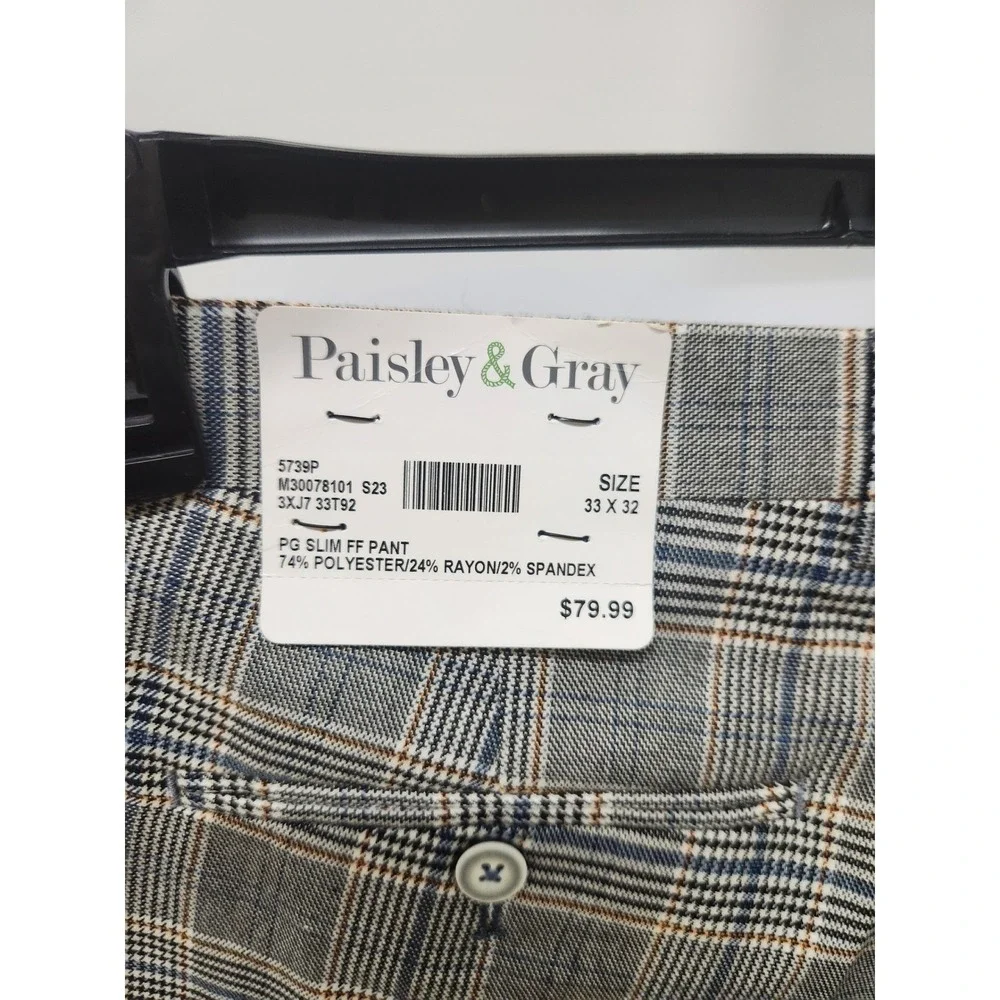 NWT Paisley & Gray Mens 3 Piece Slim Fit Suit